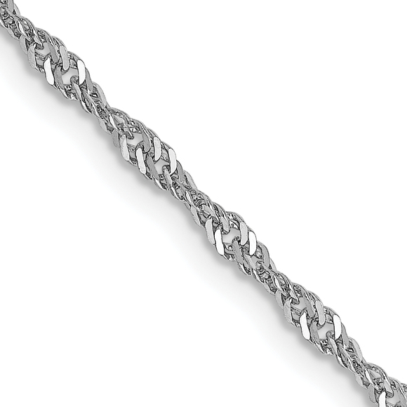 Leslies 14K White Gold 1 6mm Sparkle Singapore Chain